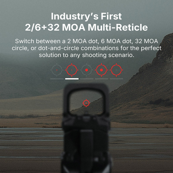 Osight XR Enclosed Multi-Reticle Red Dot Sight
