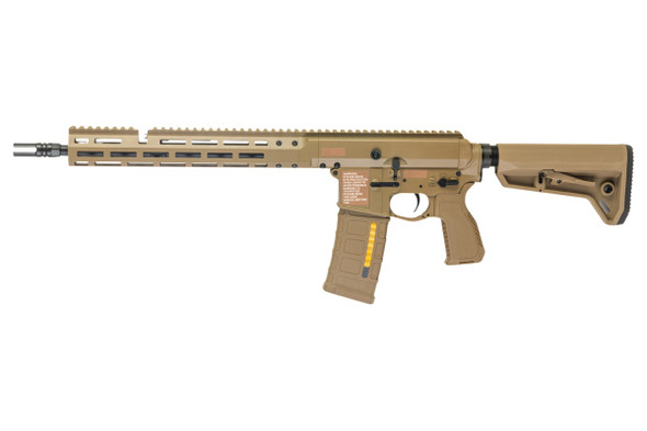 Double Eagle DWS-180 13.9 GBB Rifle Airsoft (Tan) - Buffer Tube with Dmag
