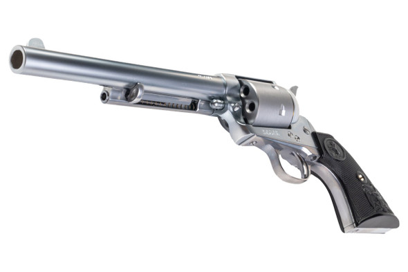 Tanaka SAA 2nd Generation 7.5 inch Non Fluted Cylinder 'PEGASAS 2' Gas Revolver - Stainless Finish ABS