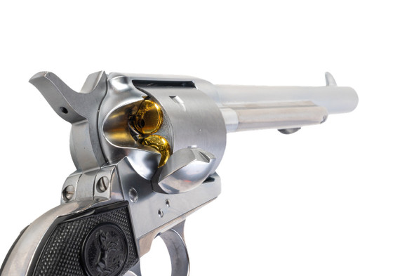 Tanaka SAA 2nd Generation 7.5 inch Non Fluted Cylinder 'PEGASAS 2' Gas Revolver - Stainless Finish ABS