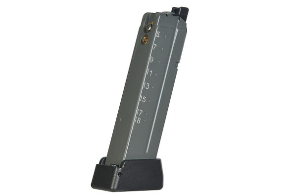 VFC MP443 Airsoft Green Gas Extended Magazine (26 rounds, Stark Arms) - Grey