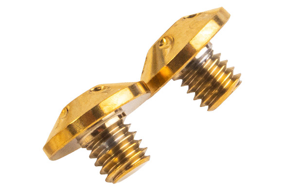 Dr. Black Stainless Steel Custom Grip Screw for Aluminum Grip - Type B (2pcs/set) - Gold