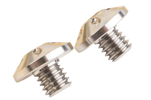Dr. Black Stainless Steel Custom Grip Screw for Aluminum Grip - Type B (2pcs/set) - Silver