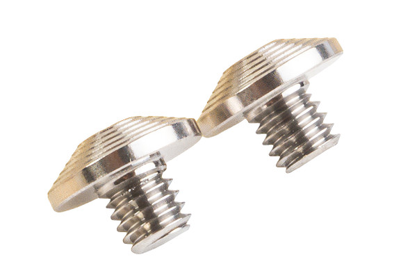Dr. Black Stainless Steel Custom Grip Screw for Aluminum Grip - Type C (2pcs/set) - Silver