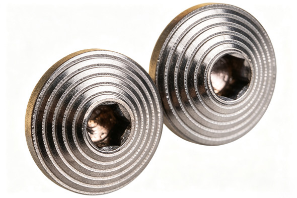 Dr. Black Stainless Steel Custom Grip Screw for Aluminum Grip - Type C (2pcs/set) - Titanium