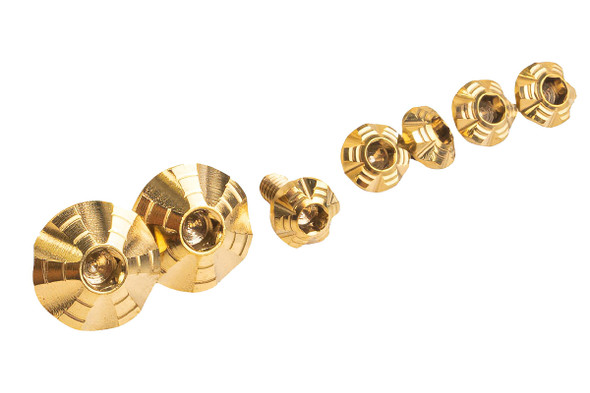 Dr. Black Stainless Steel Custom Grip Screw Set for Aluminum Grip -Type A (7pcs/set) - Gold
