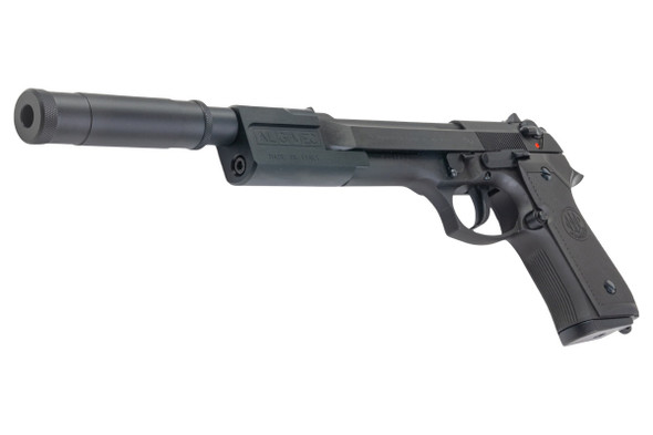 Tanaka 92FS Professional Comp Evolution 2 Heavyweight ALL Black Model Gun w/ Suppressor (LEON's Gun)