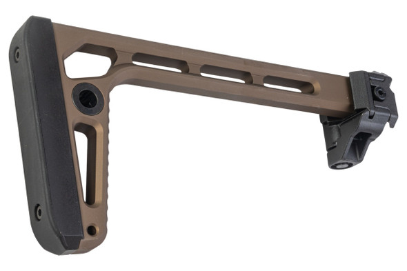 Airsoft Artisan Folding Mini Plus Stock for Airsoft M1913 20mm Rail - DE