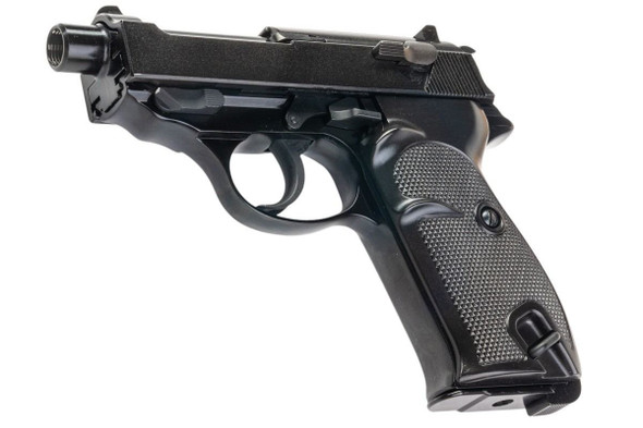 WE P38 Shorty Airsoft GBB Airsoft Pistol w/ Silencer - Black