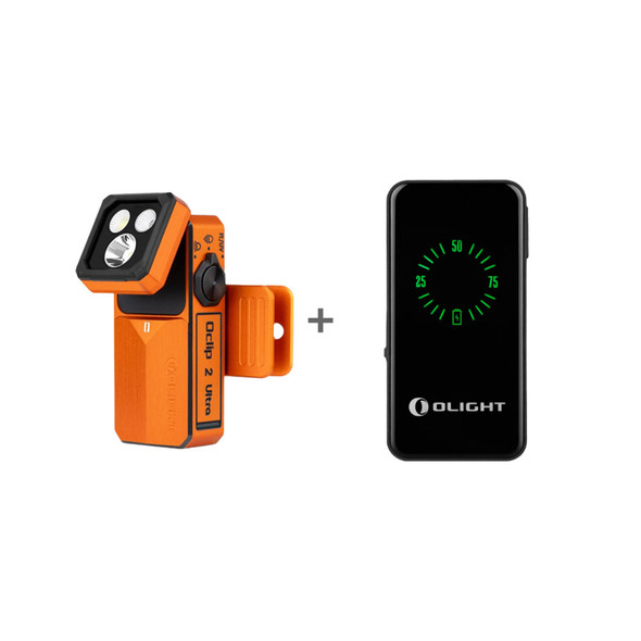 OLIGHT Oclip 2 Pro Premium Clip Style Flashlight with Charging Dock - Orange