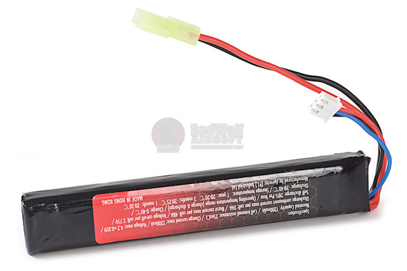 RWA Airsoft Lipo Battery 7.4V 1200mAh (20C, Small Tamiya)