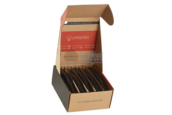 ARES Amoeba M4 Magazine (140 rounds AEG Magazine) - 5pcs/box (Black)