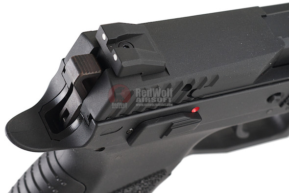 KJ Works ASG CZ P-09 Duty CO2 Airsoft Pistol (Threaded Barrel Version) (ASG Licensed) - Black
