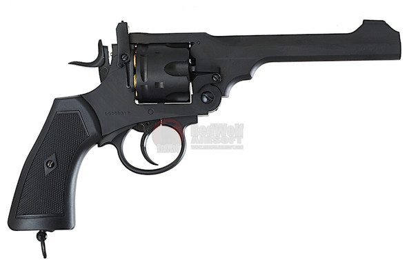 WinGun Webley MK VI Airsoft Revolver CO2 792 (Black Grip, 6mm Version) - Black