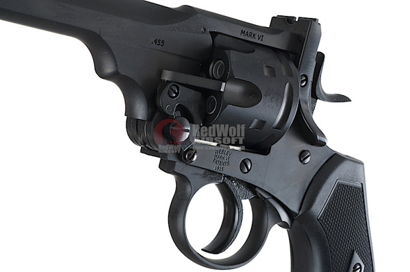 WinGun Webley MK VI Airsoft Revolver CO2 792 (Black Grip, 6mm Version) - Black
