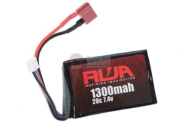 RWA Airsoft Lipo Battery 7.4V 1300mAh (20C, PEQ) (Deans)
