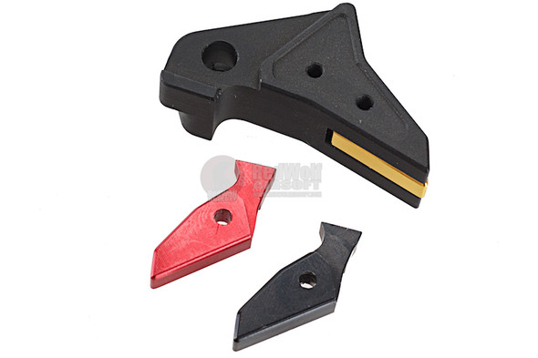 Guns Modify SA Flat Aluminum Adjustable Trigger for Tokyo Marui Model 17 - BK