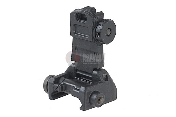 ARES Reinforced Nylon Fiber Flip-up Rear Sight for Milspec 1913 Picatinny Rail (AS-R-020) - Black