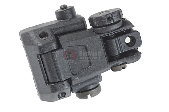 ARES Reinforced Nylon Fiber Flip-up Rear Sight for Milspec 1913 Picatinny Rail (AS-R-020) - Black