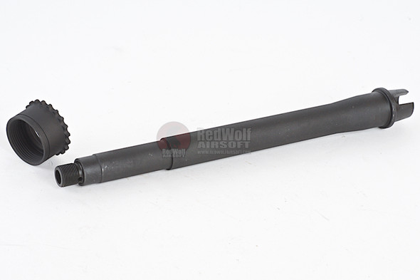 Z-Parts M4 Barrel Set (M4A1 Style, Steel, 10.5 inch) for Tokyo Marui M4 MWS GBBR Airsoft