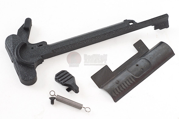 G&P Plastic M4 Charging Handle & Bolt Stop Set for Tokyo Marui & G&P M4A1 Series Metal Body - Black