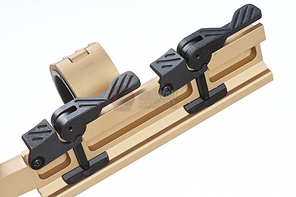 Blackcat Airsoft 30/35mm QD Extension Dual Scope Mount - TAN