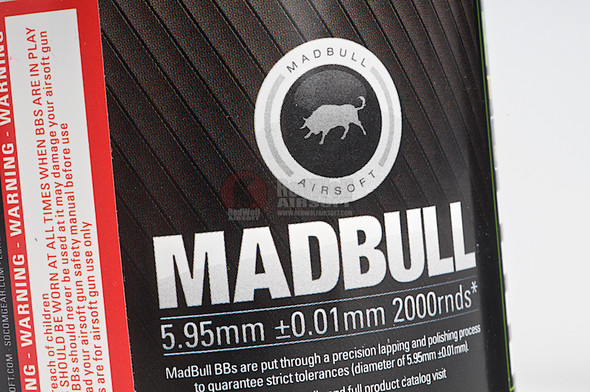 Madbull Heavy Airsoft BBs 0.43g for Snipers (2000rds / Bottle) - White Color