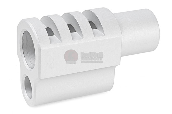 5KU 1911 Punisher Compensator For Tokyo Marui 1911 Style 1 - Silver