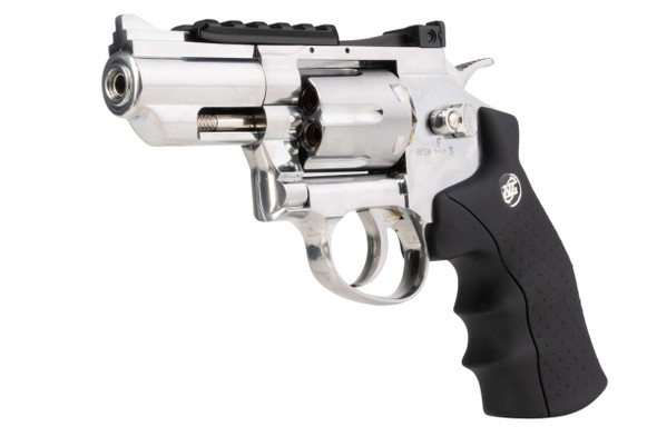 WinGun Airsoft Revolver CO2 708 (2.5 inch, Black Grip, 6mm Version) - Silver