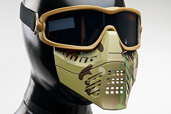 TMC Impact-rated Goggle with Removable Airsoft Mask - Multicam