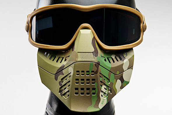 TMC Impact-rated Goggle with Removable Airsoft Mask - Multicam
