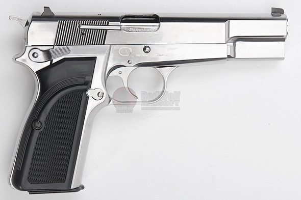Tanaka Browning Hi-Power MK III Stainless GBB Airsoft Pistol