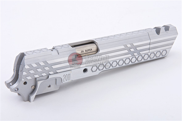 Gunsmith Bros CNC Aluminum Smoking Holes Open Slide Kit Set for Tokyo Marui Hi-Capa Series - Silver