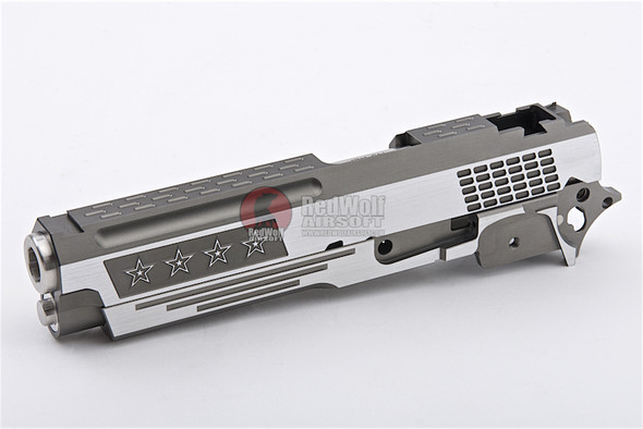 Gunsmith Bros CNC Aluminum STARS Standard Slide Kit Set for Tokyo Marui Hi-Capa Series - Titanium 2 Tone