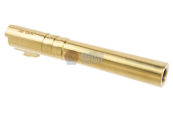 COWCOW Technology OB1 Stainless Steel Threaded Outer Barrel for Tokyo Marui Hi-Capa 5.1 GBB Series (.40 marking) - Gold