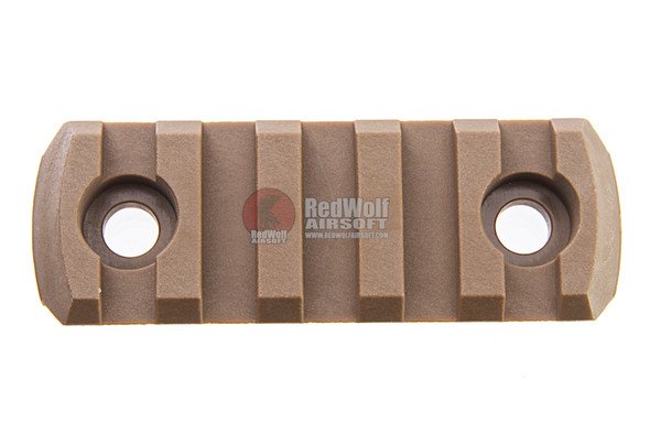 GK Tactical M-LOK Nylon 5 Picatinny Rail Sections (4pcs / Set) - Coyote Brown