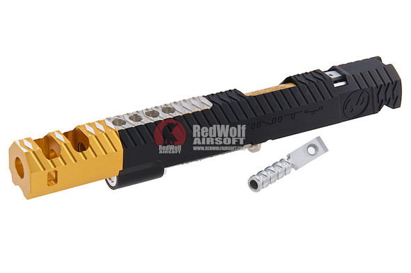 Gunsmith Bros CNC Aluminum IMM Rhombus Style Open Slide Set for Tokyo Marui Hi-Capa Series- Black