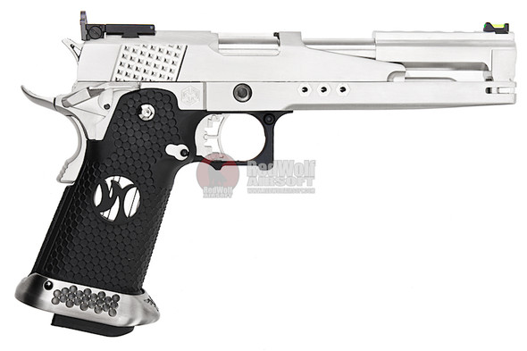 AW Custom HX22 Gold Standard IPSC Shooting GBB Airsoft Pistol - Silver