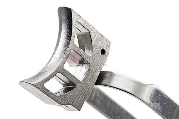 AW Custom Hi Capa Trigger Kit #0 for Tokyo Marui/WE/AW Hi Capa GBB Series (Curved Trigger) - Silver