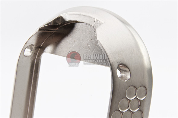 AW Custom Hi Capa Magwell (HX Flared, Engraved) - Silver