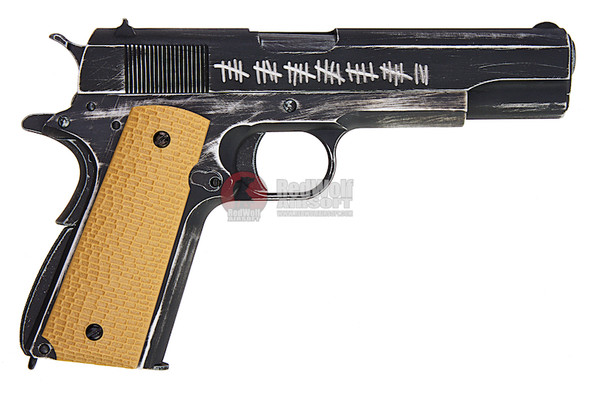 AW Custom NE20 'Molon Labe' 1911A1 GBB Airsoft Pistol - Desert Grip