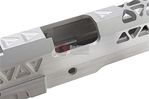 Gunsmith Bros Triangle Slide Set (Small R Cut w/ Frame & Guide Rod) for Tokyo Marui Hi-Capa GBB Series - Silver