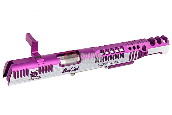 Gunsmith Bros CNC Aluminum Limited Razorcat Open Slide Set for Tokyo Marui Hi Capa 5.1 GBB - 2 Tone Purple