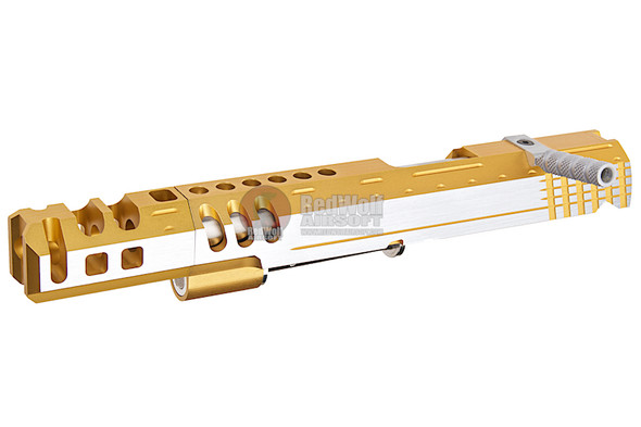 Gunsmith Bros CNC Aluminum Shuey Custom Open Tokyo Marui Hi Capa 5.1 GBB - Gold 2 Tone