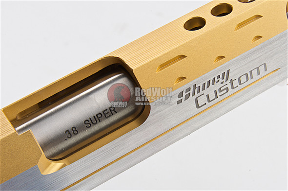 Gunsmith Bros CNC Aluminum Shuey Custom Open Tokyo Marui Hi Capa 5.1 GBB - Gold 2 Tone