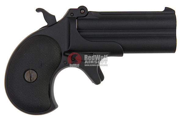 MAXTACT Derringer Full Metal 6mm Green Gas Airsoft Pistol - Black