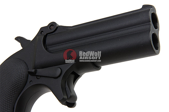 MAXTACT Derringer Full Metal 6mm Green Gas Airsoft Pistol - Black