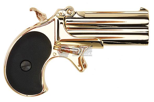 MAXTACT Derringer Full Metal 6mm Green Gas Airsoft Pistol - Gold