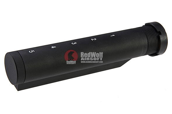 G&P Tokyo Marui M16 AEG Airsoft 5 Position Buffer Tube (Gen. 2) - Black