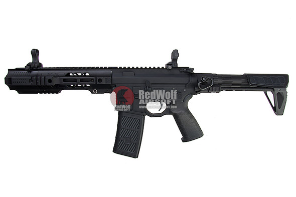 EMG SAI GRY AR15 (M4) CQB Airsoft AEG Rifle with PDW Stock - Black (by G&P)